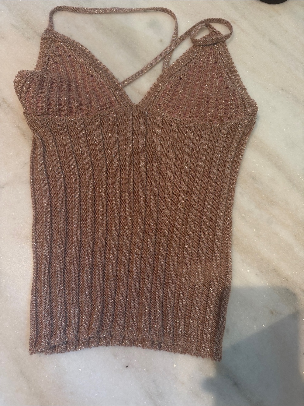 gold shimmer lurex tank small forte forte